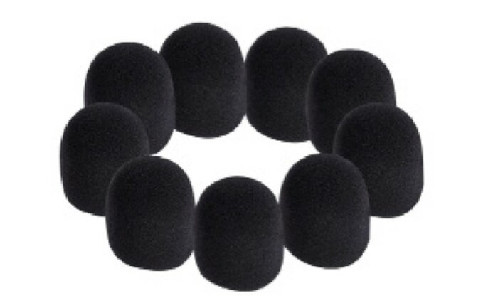 On-Stage ASWS58B5 Mic Windscreens, Black, Package Of 5
