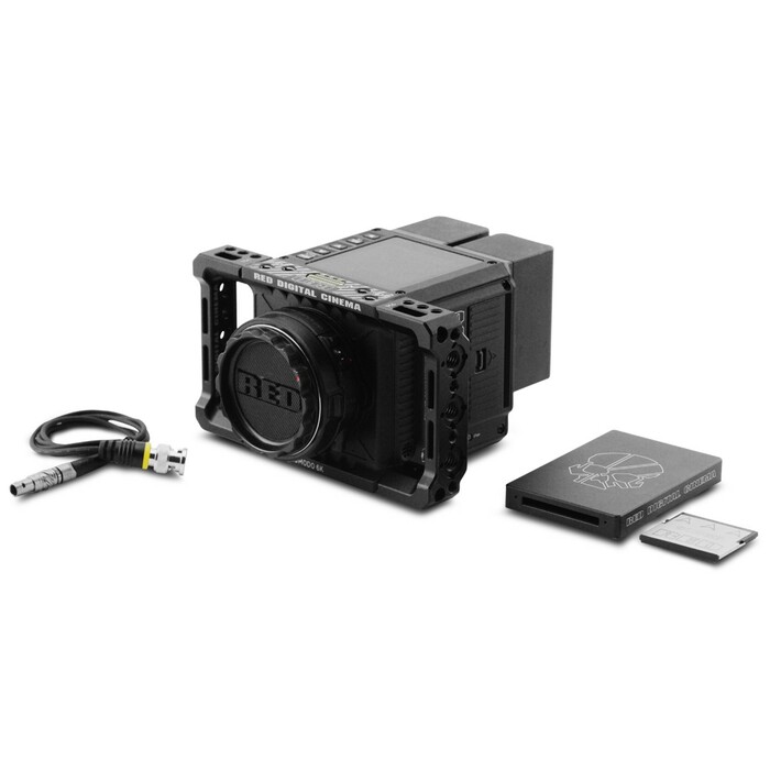 RED Digital Cinema KOMODO 6K Starter Pack with Batteries 6K Digital Cinema Camera With Wing Grips And CFast 2.0 Card Reader And 2x REDVOLT BP Batteries