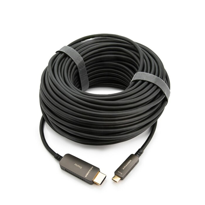 Kramer CP-AOCU/CH-15 15' Active Optical Plenum Rated USB C To HDMI Cable