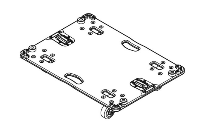 Nexo MST-WBMSUB18 Wheelboard For 1 X MSUB18