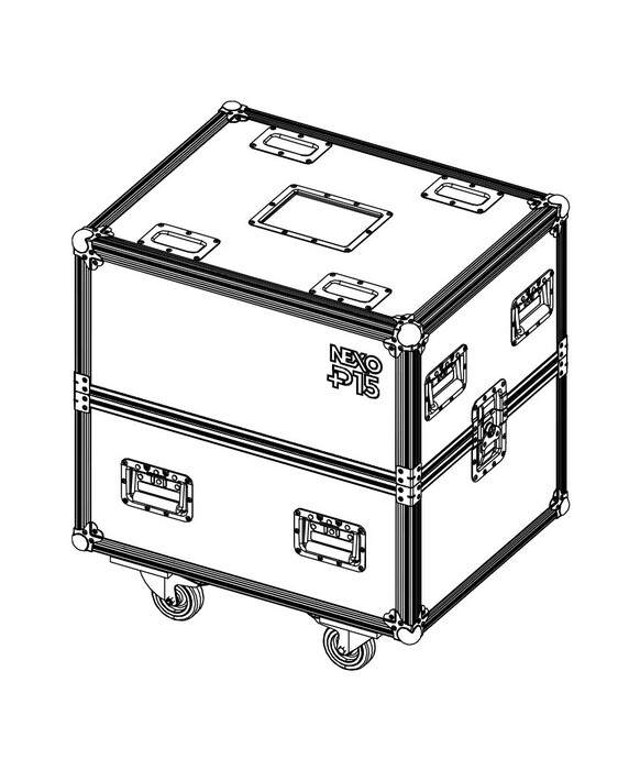 Nexo PNT-2CASE15 Flight Case For 2x P15