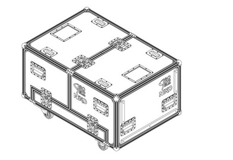 Nexo GMT-3CASEM12 Flight Case For 3 X GEO M12