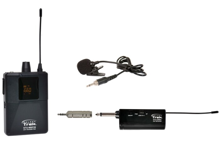 Galaxy Audio GTU-V0P5B0 Mini Wireless System, Lav Mic W/transmitter, Dual Rcvr