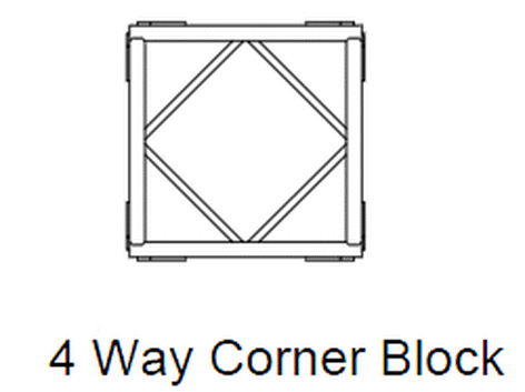 James Thomas Engineering B4301 [Restock Item] 4-Way Corner Block Truss Section (Empty Pre-Rig Truss)