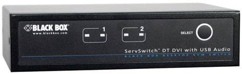 Black Box Network Svcs KV9632A [Restock Item] 2-Port ServSwitch DT DVI KVM Switch With Bi-Directioal Audio