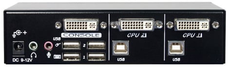 Black Box Network Svcs KV9632A [Restock Item] 2-Port ServSwitch DT DVI KVM Switch With Bi-Directioal Audio