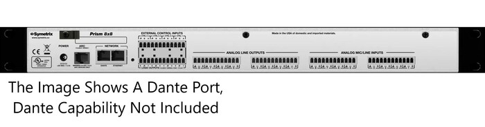 Symetrix Prism 8x8 Programmable DSP, 8 Mic/line In, 8 Line Out, ARC