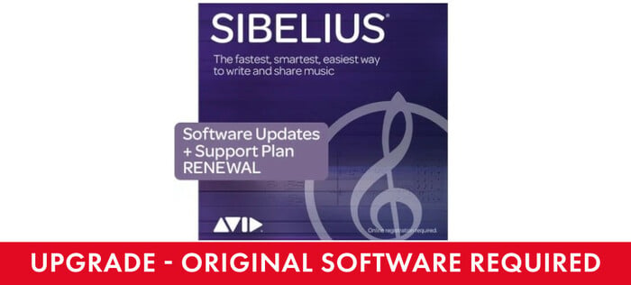 Avid Sibelius 1-Year Updates Plus Support Plan Renewal 12-Month Upgrades Plus Support For Perpetual License, Renewal