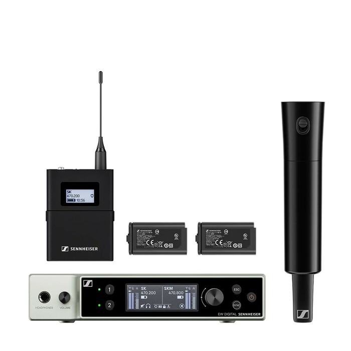 Sennheiser EW-DX-SK/SKM-S-BASE Evolution Wireless Digital System W/ Handheld/Bodypack Transmitters And Receiver, No Capsule