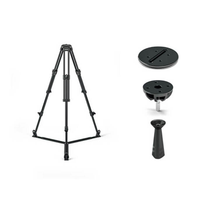 Sachtler S2036-0006 PTZ Plate With Aluminum Tripod And Ground Spreader