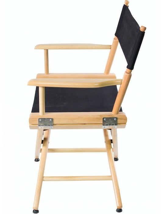 FilmCraft CH19530 18" Foldable Director's Chair, Natural With Canvas