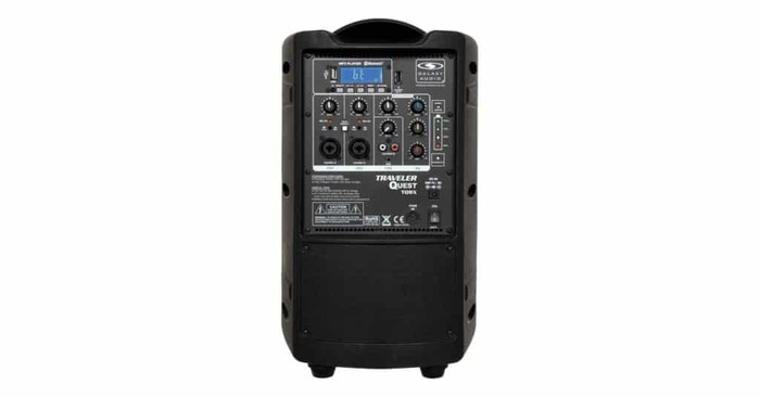 Galaxy Audio Traveler Quest 8X-GTU-VHP5AB 8" 150W PA Speaker With Handheld Wireless Microphone, Bodypack Transmitter And Lavalier Microphone