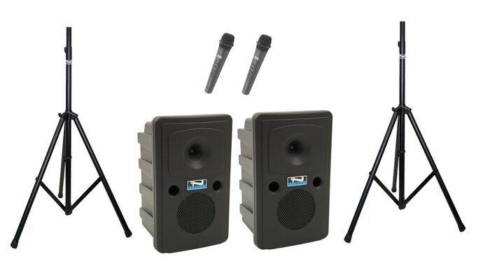 Anchor GOGETTER-AIRFLEX-XR2 Go Getter Pair, Anchor-Air & 4 Wireless Mics & Stands