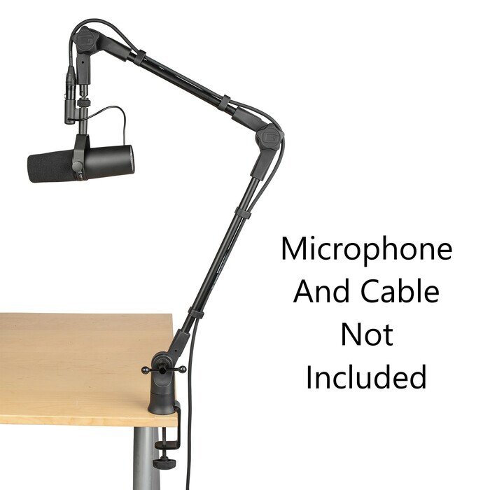 Gator GFWMICBCBM0500 Slim Profile Desktop Mic Stand Boom Arm