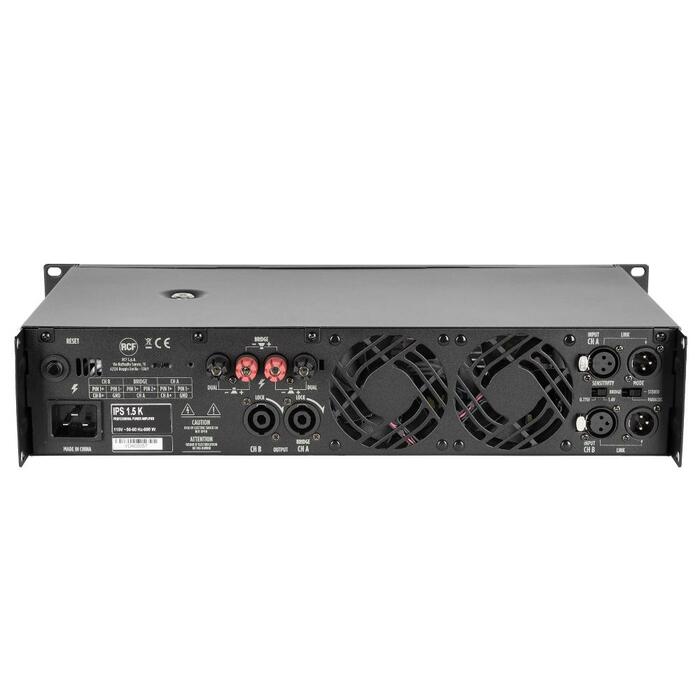 RCF IPS-1.5K Class H Power Amplifier 2 X 750 W @ 4 Ohm