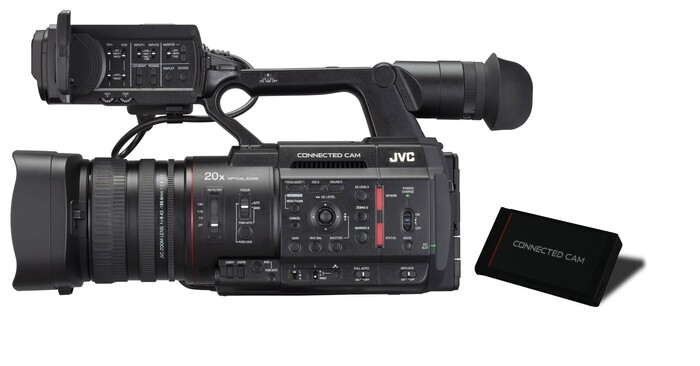 JVC GY-HC500MC Connected Cam 4K 1" Camcorder With KA-MC100G Media Adapter