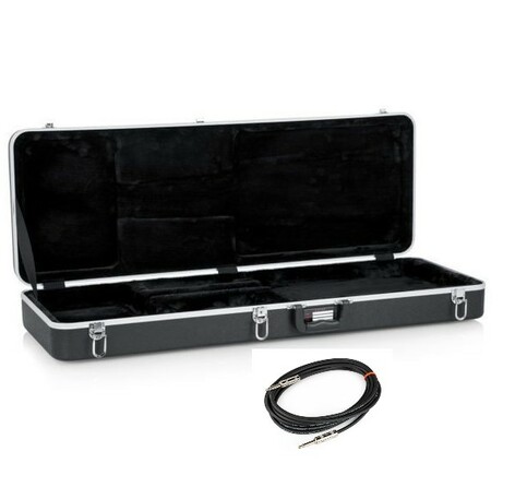 Gator GC-ELECTRIC-25-K Deluxe Molded Electric Guitar Case With 25' Instrument Cable