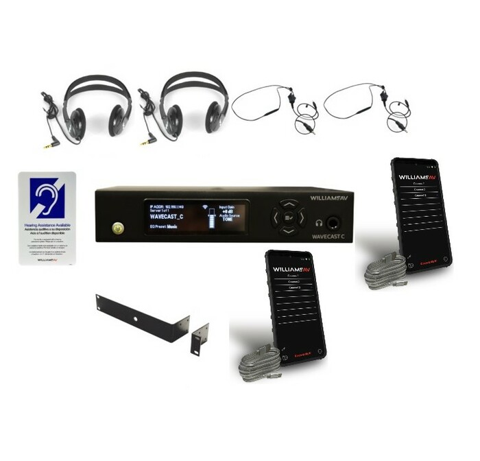 Williams AV WF-SYS1C Assistive Listening System With 2x Receivers And Headphones