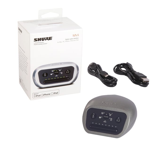 Shure MVI/A-LTG [Restock Item] MOTIV Digital Audio Interface For IOS, Windows, And Android