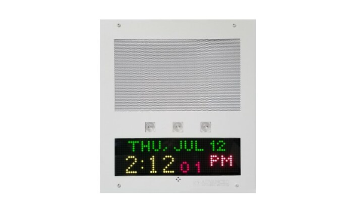 Advanced Network Devices IPSWD-FM-RWB-IC IP Speaker With Display And Flashers (Flush Mount)