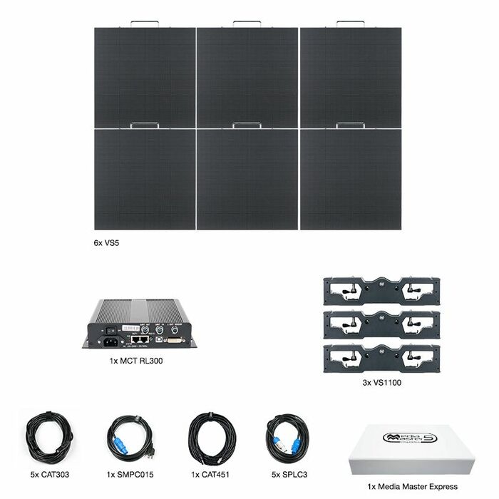 ADJ VS5 3X2 VS5 3X2 LED Video Wall Bundle, 5.95mm Pixel Pitch