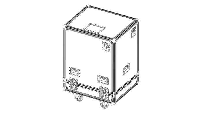 Nexo LNT-2CASE15 Flight Case For 2x L15