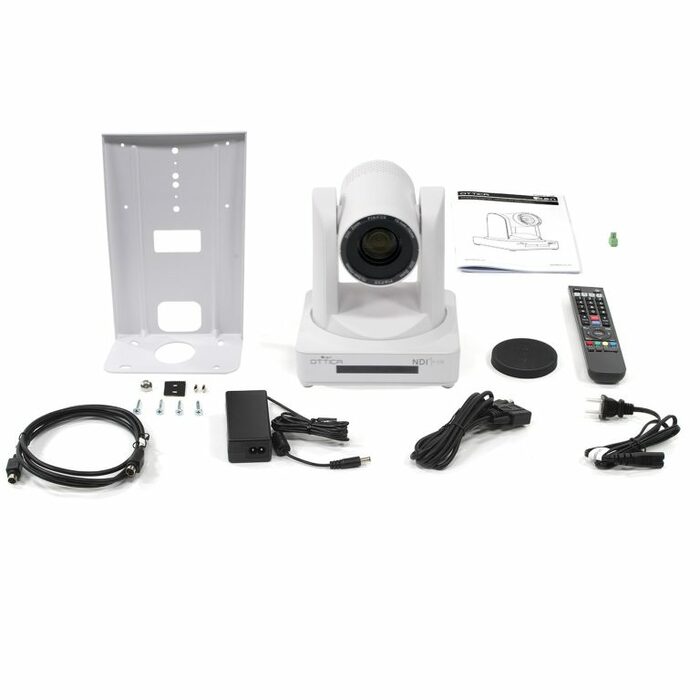 ikan OTTICA-WH NDI HX PTZ Video Camera 20x Optical Zoom POE 1080/60p White