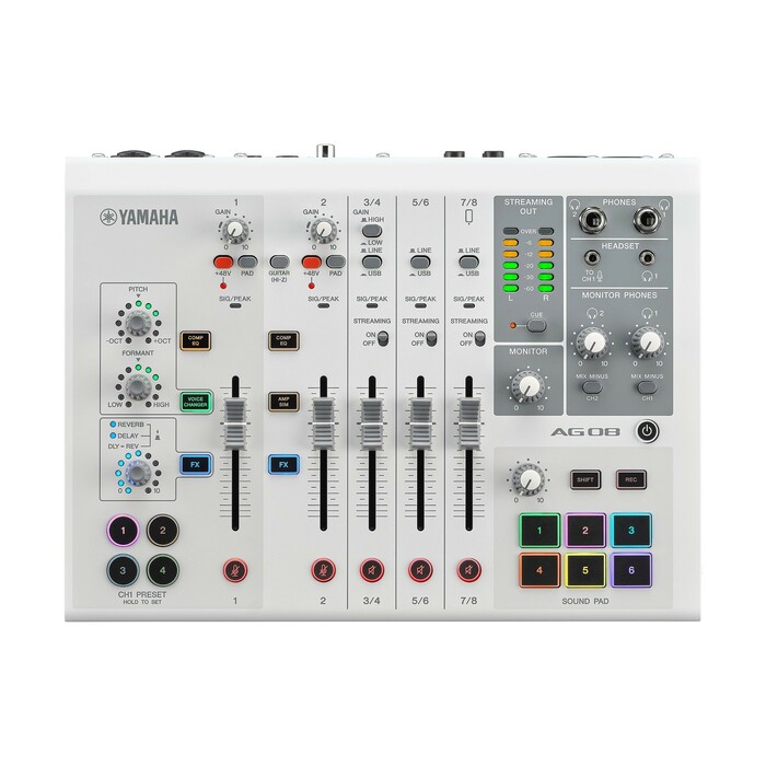 Yamaha AG08 8-Channel Mixer/USB Interface For IOS/Mac/PC