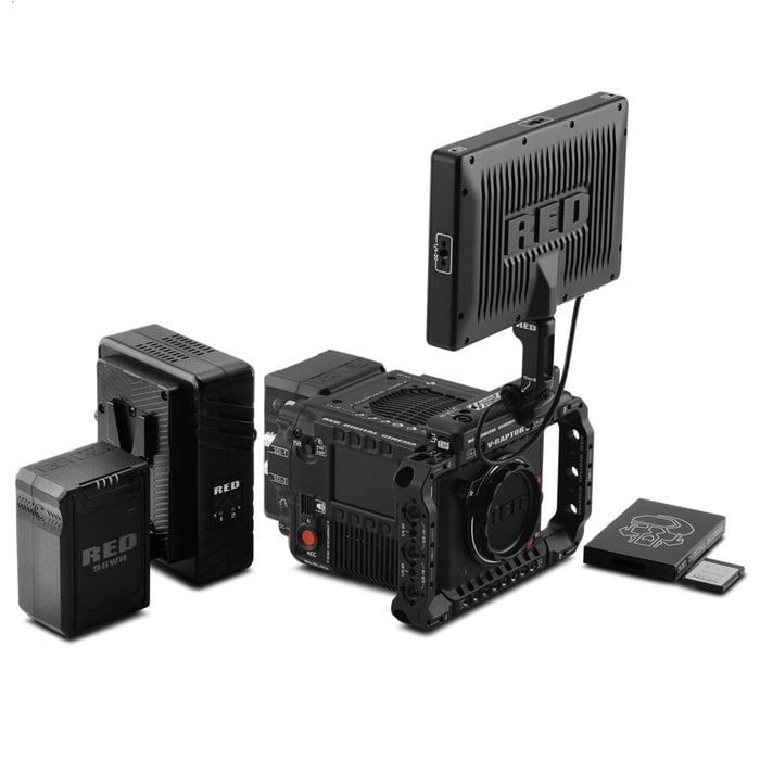 RED Digital Cinema V-RAPTOR 8K S35 Starter Pack Super35mm Format Camera Bundle With Grip, Monitor, Card And More