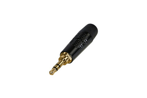 REAN RTP3C-B 3 Pole 3.5mm Plug, Black / Gold