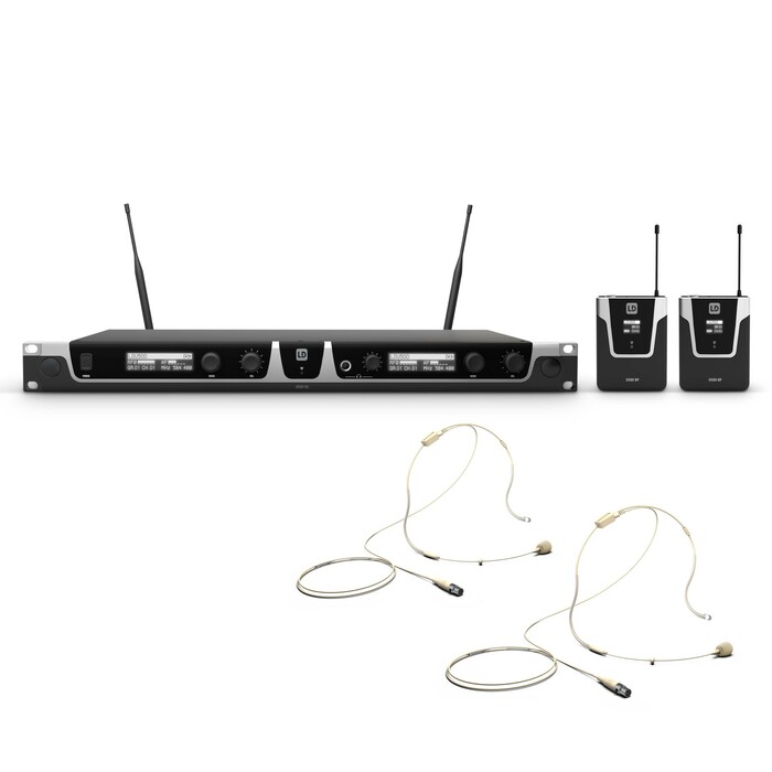 LD Systems U505BPHH2 Wireless Microphone System With 2 Bodypacks, 2 Headsets