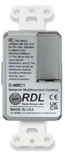 RDL DB-NMC1 Network Remote Control With Screen - Dante - Black