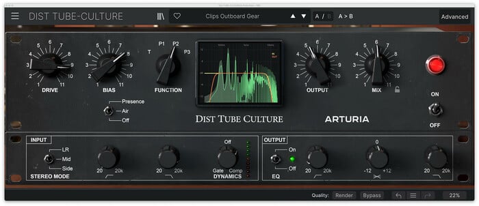 Arturia Dist TUBE-CULTURE Vivid Harmonic Saturator Effect [Virtual]