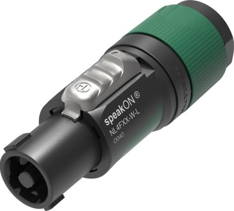 Neutrik NL4FXX-W-L SpeakON XX Series Cable End,  4 Pole Green, Large 10-16 Mm