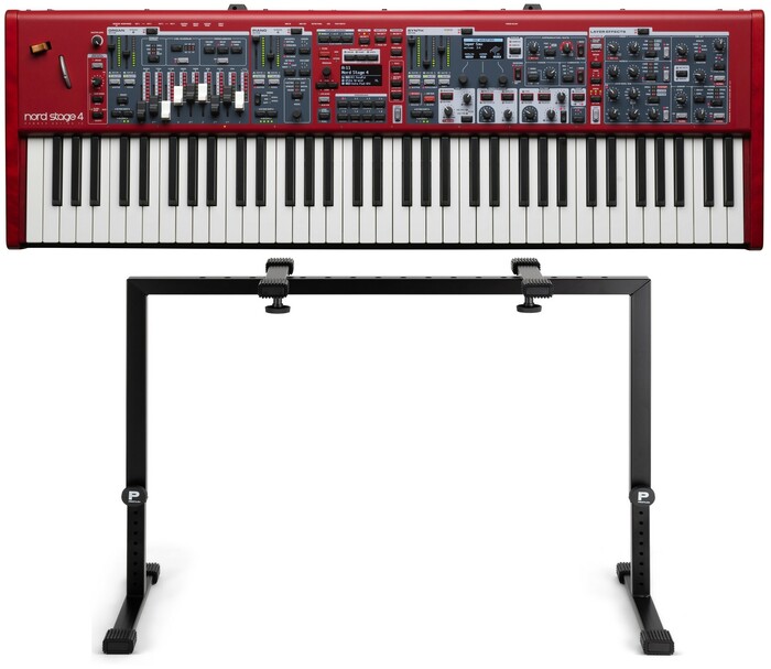Nord Stage 4 73 Black Stand Bundle 73-Key Hammer-Action Digital Piano With AMS-PFL-KB-STAND, Black