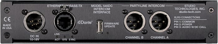 Studio Technologies M545DC Dante Intercom Interface