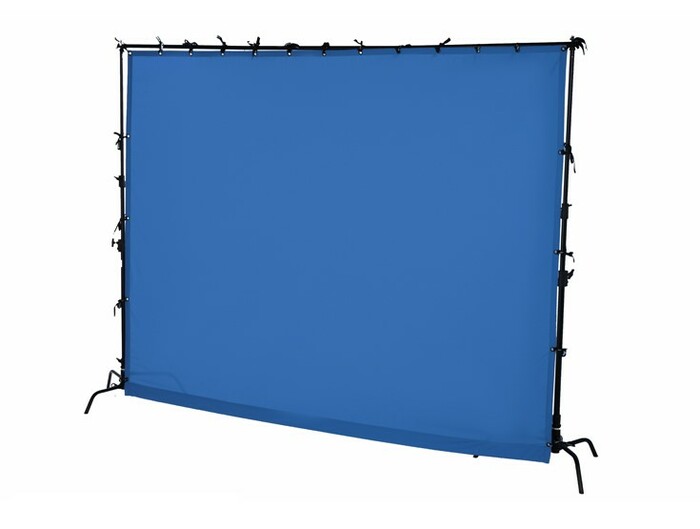 Rosco ChromaDrop 6x4 Chroma Key Screen With Top And Side Grommets, 6' Wide X 4' High