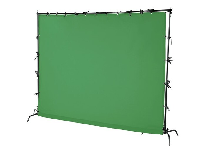 Rosco ChromaDrop 6x4 Chroma Key Screen With Top And Side Grommets, 6' Wide X 4' High