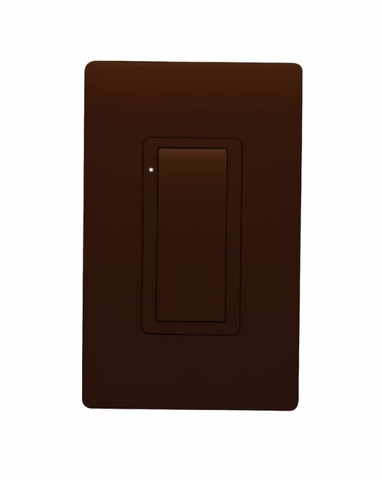 Crestron CLW-SWEX-P-BRN-S Brown Smooth Cameo Wireless In-Wall Switch, 120V