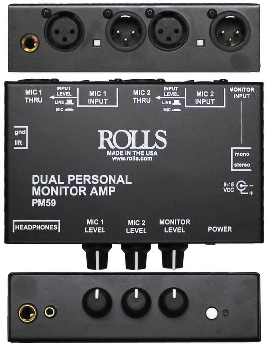 Rolls PM59-RLS Dual Personal Monitor Amp