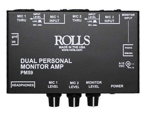 Rolls PM59-RLS Dual Personal Monitor Amp