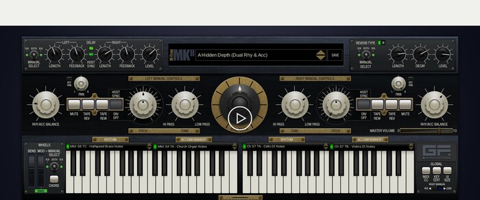 GForce Software M-TRON-MKII Mellotron Virtual Instrument Plug-In [Virtual]