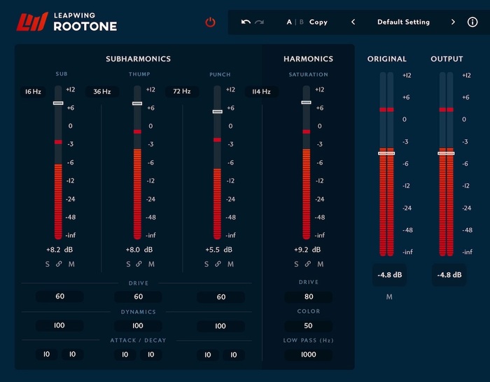 Leapwing Audio RootOne Subharmonics Plug-In [Virtual]