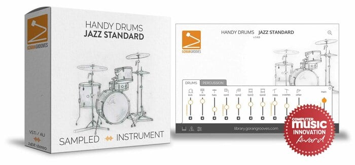 GoranGrooves Handy Drums- JAZZ STANDARD Sampled Drums Virtual Instrument [Virtual]