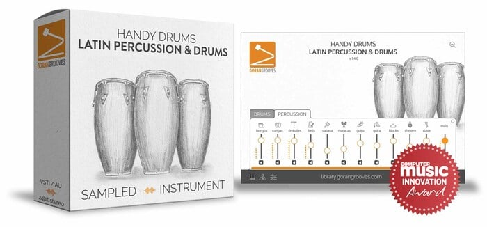 GoranGrooves Handy Drums- LATIN PERCUSSION & DRUMS Sampled Drums Virtual Instrument [Virtual]