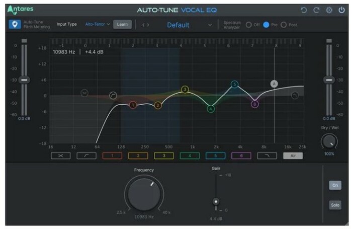 Antares Auto-Tune Vocal EQ Dynamic Equalizer With Pitch Tracking Technology [Virtual]