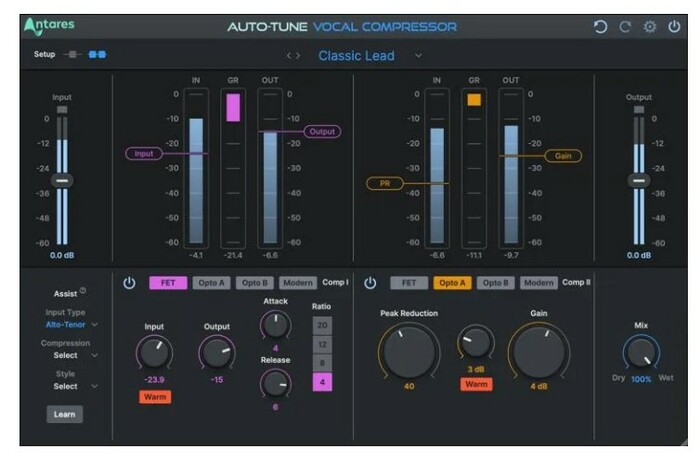 Antares Auto-Tune Vocal Compressor Compressor Plug-In With Auto-Tune Pitch Filter [Virtual]