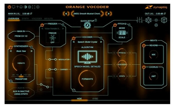 Zynaptiq Software ORANGE VOCODER IV Multi-Algorithm Vocoder [Virtual]