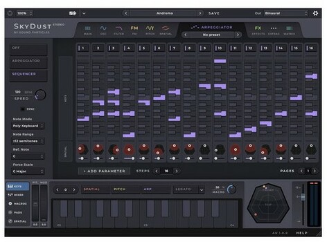 Sound Particles SkyDust Stereo & Binaural Synthesizer Plug-In With Stereo And Binaural Support [Virtual]