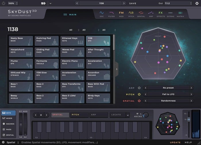 Sound Particles SkyDust 3D Immersive Synthesizer Plug-In With 3D Audio Support [Virtual]